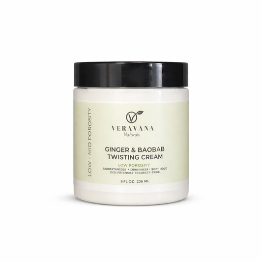 Low Porosity Ginger & Baobab Twisting Butter Cream – Curl Definition & Moisture